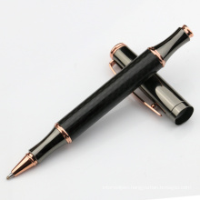 Luxury design free ink carbon fibre roller ball pen with logo printed